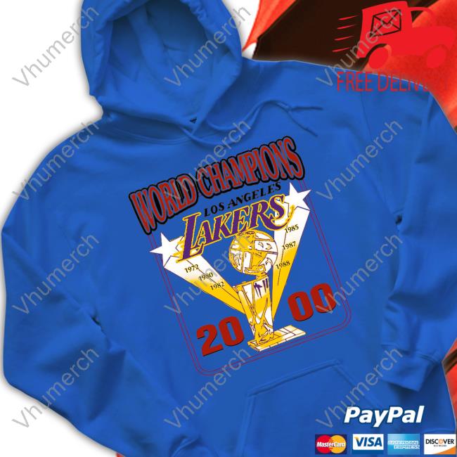 World Champions Los Angeles Lakers 2000 T Shirt World Champions Los Angeles Lakers 2000 T Shirt