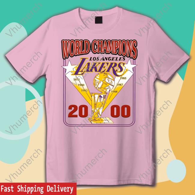 World Champions Los Angeles Lakers 2000 T Shirt World Champions Los Angeles Lakers 2000 T Shirt