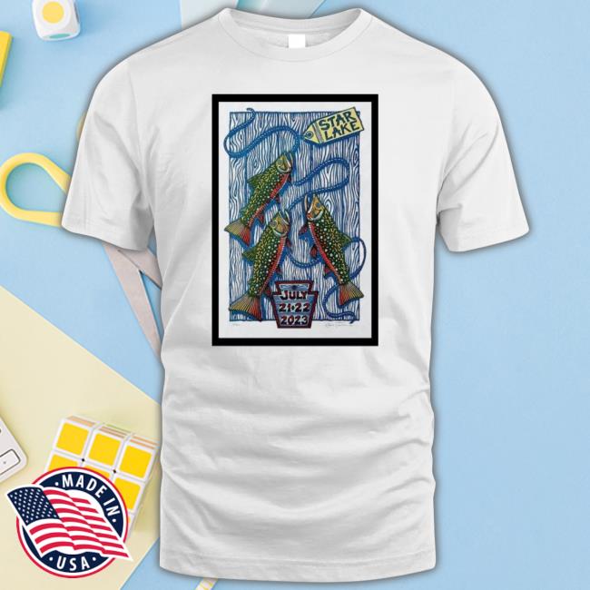 Billy Strings July 21 & 22, 2023 Bridgeport Poster Shirt Billy Strings July 21 & 22, 2023 Bridgeport Poster Shirt