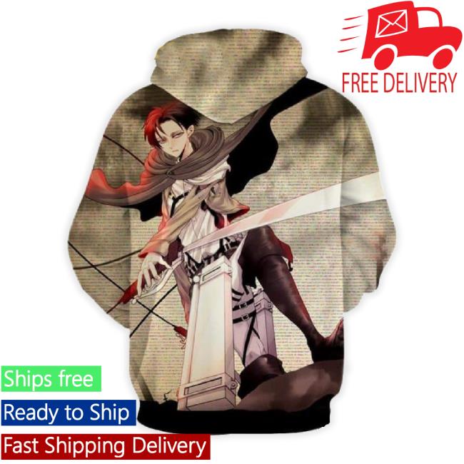 Fierce Levi Ackerman Sexy Sword Pose 3D Shirts Fierce Levi Ackerman Sexy Sword Pose 3D Shirts