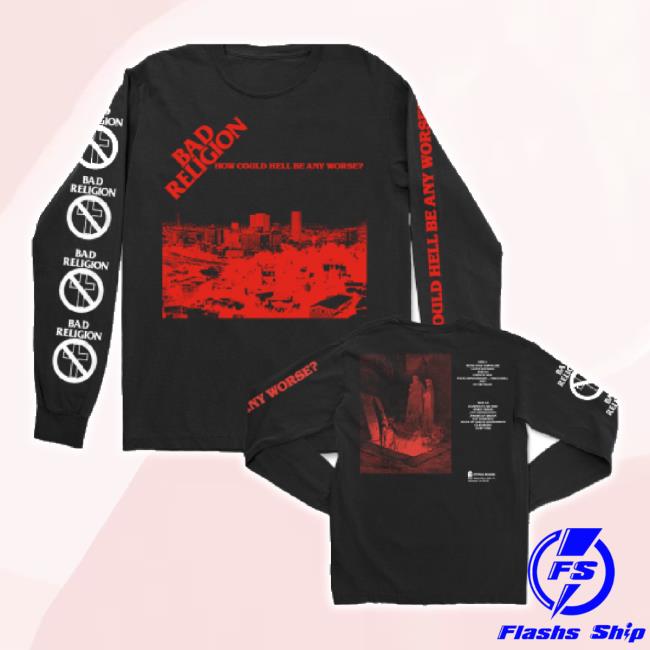 Original Bad Religion Merch Store How Could Hell Be Any Worse? Sweater (Black) Badreligion Shop Original Bad Religion Merch Store How Could Hell Be Any Worse? Sweater (Black) Badreligion Shop