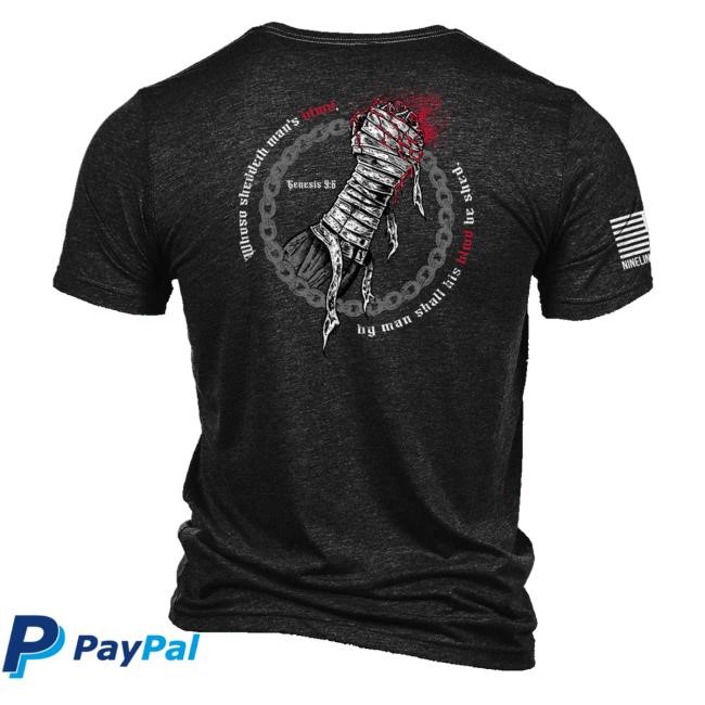 Be Shed (Genesis 9:6) Long Sleeve T Shirt Nine Line Apparel Be Shed (Genesis 9:6) Long Sleeve T Shirt Nine Line Apparel