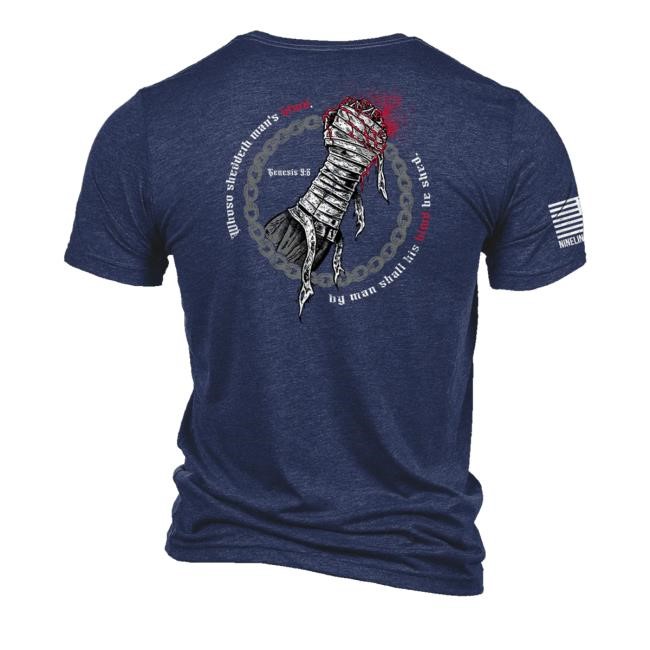 Be Shed (Genesis 9:6) Long Sleeve T Shirt Nine Line Apparel Be Shed (Genesis 9:6) Long Sleeve T Shirt Nine Line Apparel