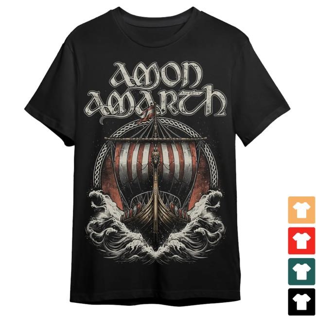 Official Amon Amarth Merch Shop We Rule The Waves T Shirt - Vhumerch