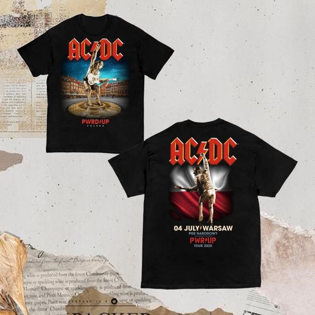 Acdc Merch Store Shop Warsaw Pwr Up Tour T-Shirt  Hoodie  Tank Top  Sweater And Long Sleeve T-Shirt - Vhumerch
