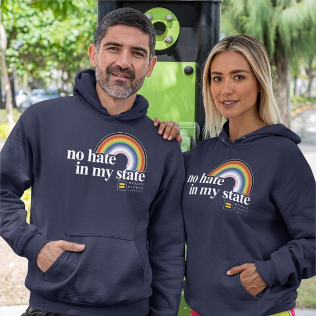 Allison Royal No Hate In My State Rainbow Shirt