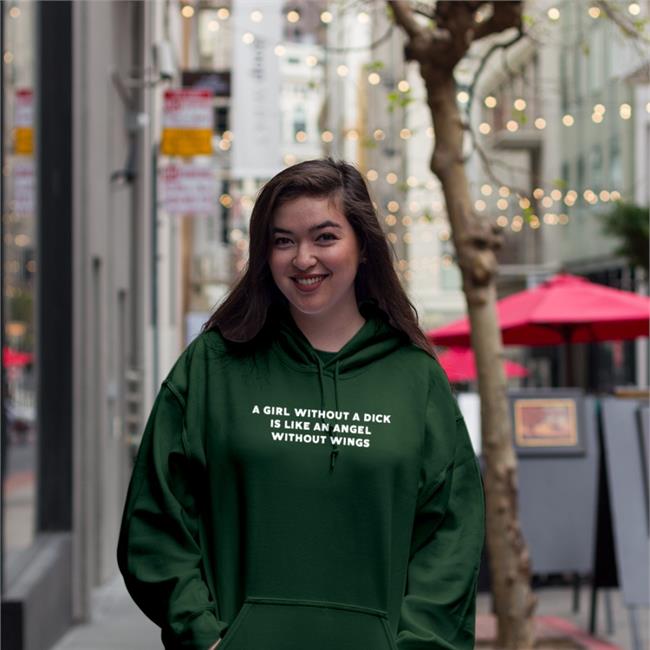 A Girl Without A Dick Is Like An Angel Without Wings Tee Shirt