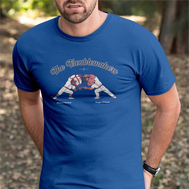Rotowear Merch Michael Harris Ii And Vaughn Grissom The Troublemakers New Shirt Red