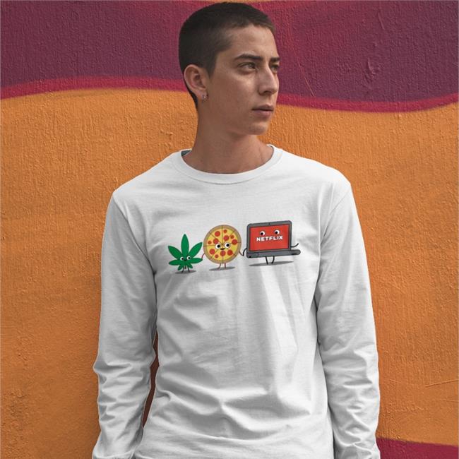 Weed Pizza Netflix Tee Shirt Stonerchill