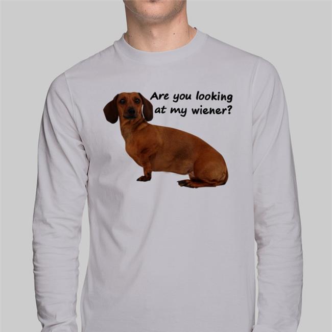 Goodshirts Are You Looking At My Wiener Shirt Dog