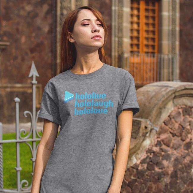 Hololive Hololaugh Hololove Tee Shirts White