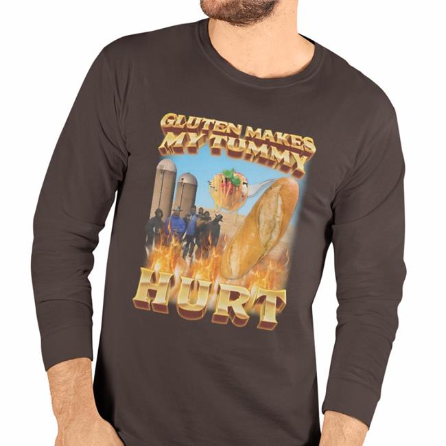 Swag Stimulus Merch Gluten Makes My Tummy Hurt Tee Shirt