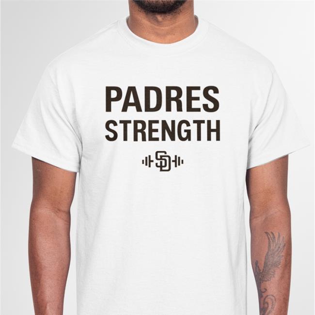 Eric Hosmer Wearing Padres Strength Shirt