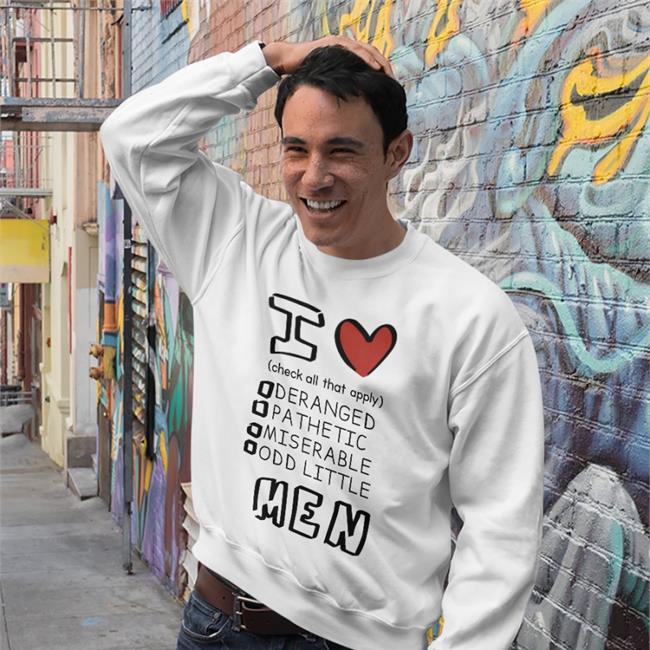 I Love Check All That Apply Deranged Men Shirt Canaryyblue
