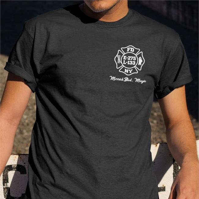 Jon Stewart Fdny E-275 L-Merrick Blvd Magie Long Sleeve T Shirt