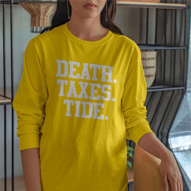 Death Taxes Tide Tee Barstool Bama Barstool Sports Store Death Taxes Tide Shirt Tee Shirt Barstool Bama
