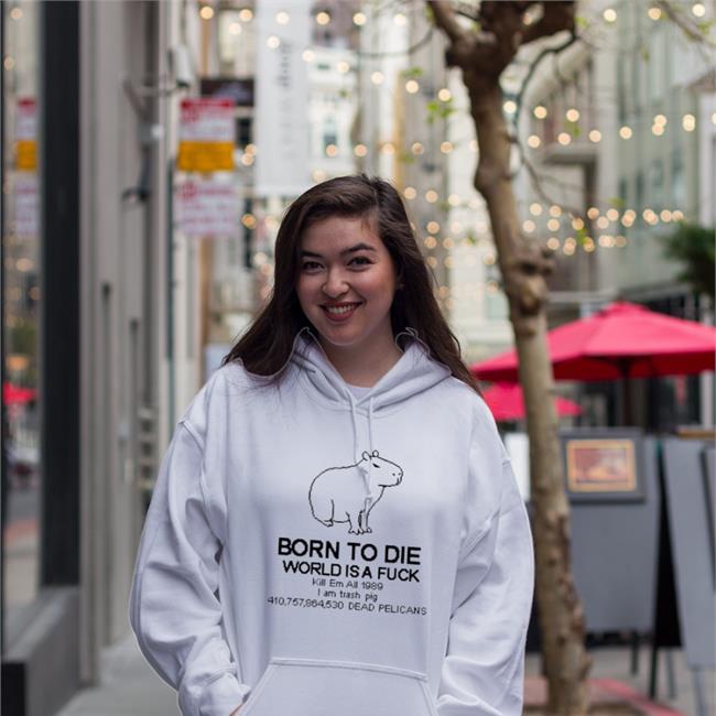 White Tofupixel Born To Die Capybara Shirt