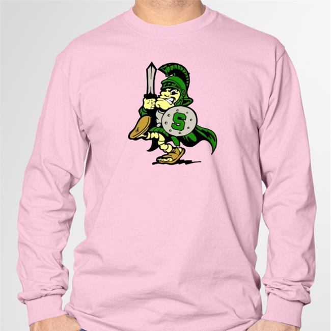 Payton Thorne Wearing Michigan State Spartans Mascot T Shirts