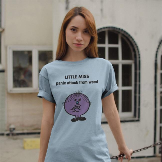 Empty Rico Little Miss Panic Attack From Weed White Tee