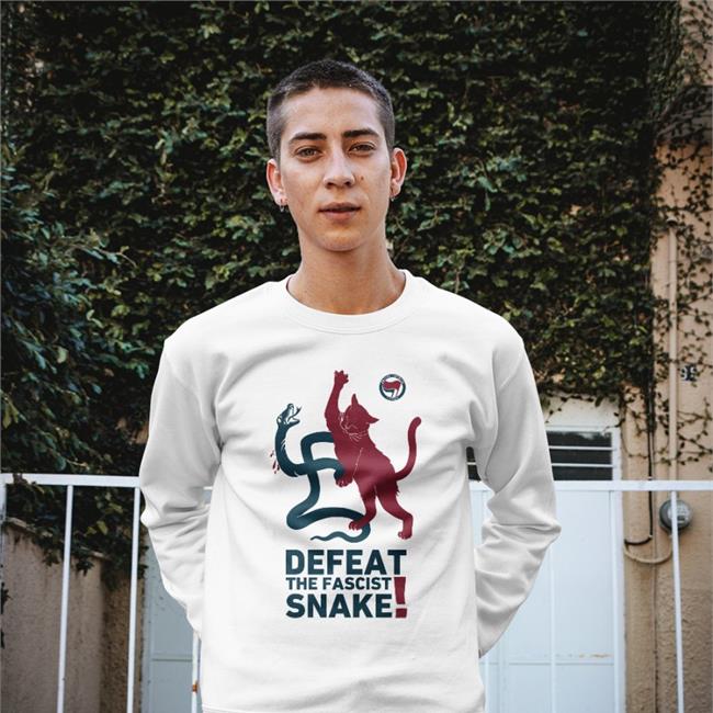 Antifaschistische Aktion Soviet Cat Defeat The Fascist Snake Shirt