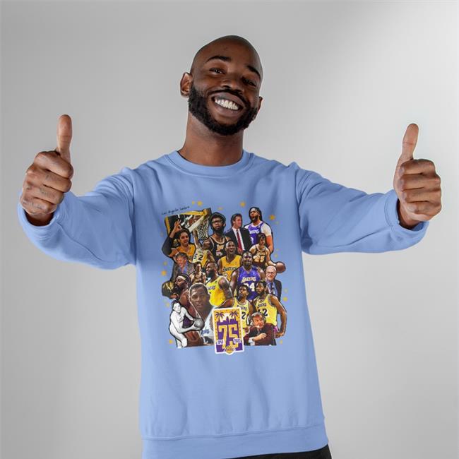 Los Angeles Lakers 75Th Anniversary Hoodie Lakers Basketball