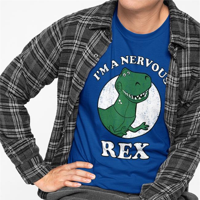 Pixar Toy Story I'm A Nervous Rex Shirt Ms Puncher