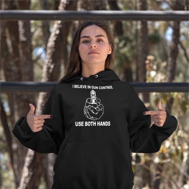 Weird Thrift Store Shirts I Believe In Gun Control Use Both Hands T Shirt Strangethrift