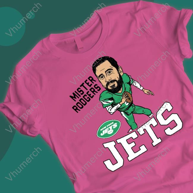 New York Jets Aaron Rodgers Homage Green Caricature T Shirts New York Jets Aaron Rodgers Homage Green Caricature Shirt