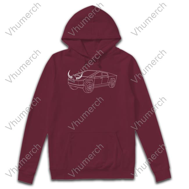 Tsla Bull Stampede Hoodied Sweatshirt Teslaboomermama