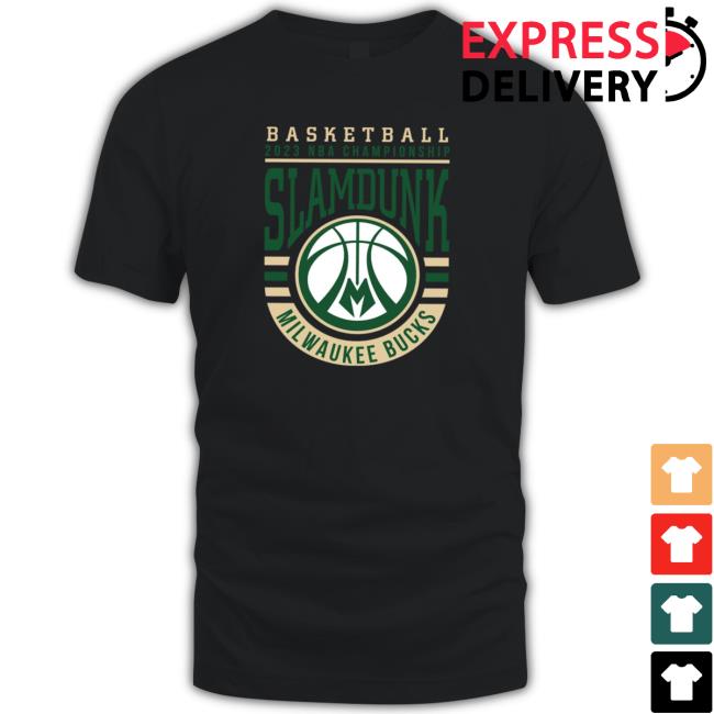 2023 Championship Slamdunk Milwaukee Bucks Basketball Logo Sweatshirt