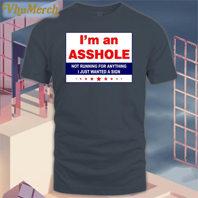 I'm An Asshole Not Running For Anything I Just Wanted A Sign Tee