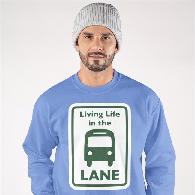 Living Life In The Lane Long Sleeve Tee Shirt Green