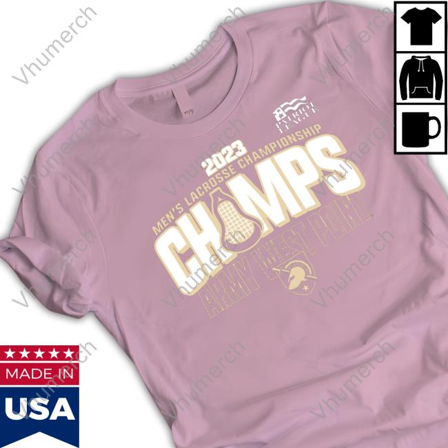 Shop Ncaasports Store Army West Point 2023 Patriot League Men's Lacrosse Tournament Champions Tee Shirt