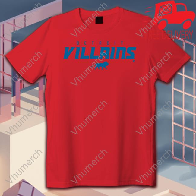 Detroit Villains Shirts Detroit Lions Villain Long Sleeve Tee