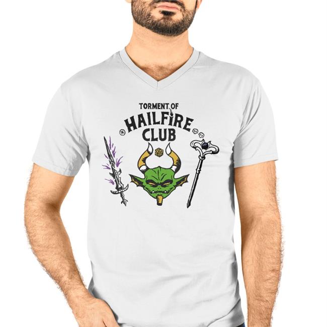 Andregarciaart Torment Of Hailfire Club Shirts White Andregarciaart Torment Of Hailfire Club T Shirt White