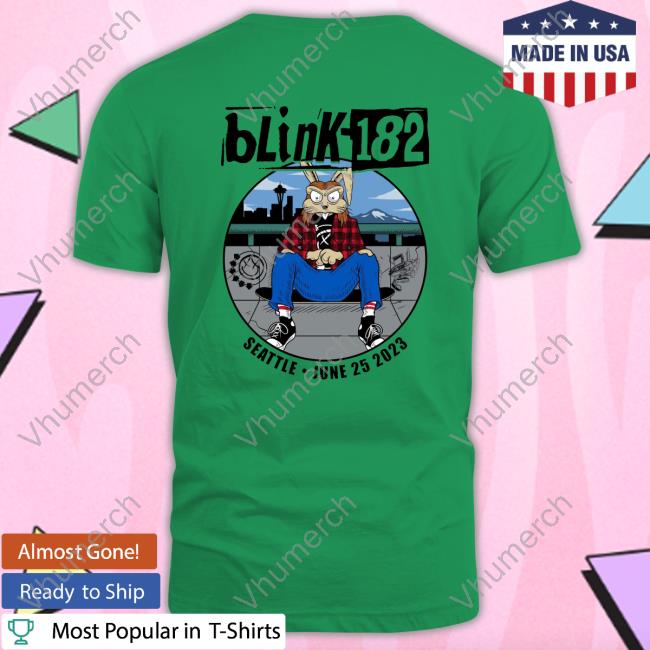 Blink 182 Merch World Tour Seattle June 25 2023 Tee Shirt Blink 182 Merch World Tour Seattle June 25 2023 Shirts