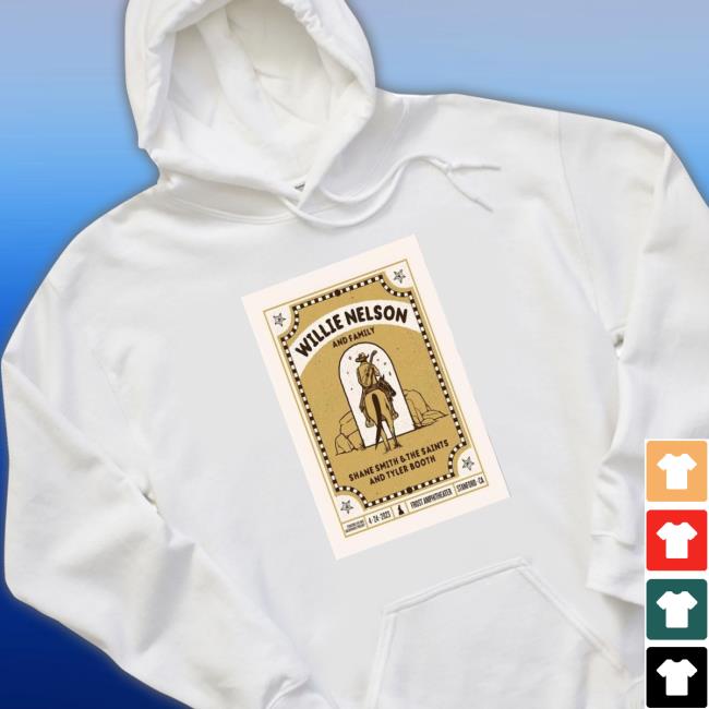Official Willie Nelson April 24 2023 Stanford Ca Poster Crewneck Sweatshirt