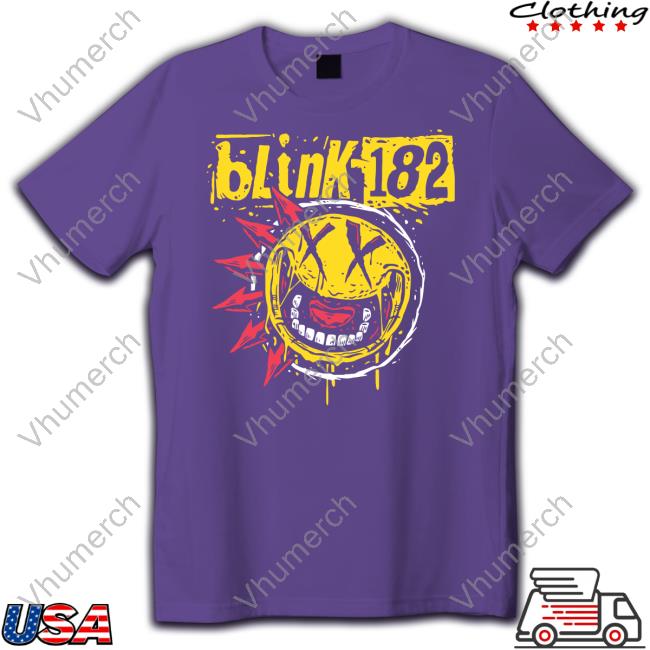 Punk Smiley T Shirt Blink182 Merch Punk Smiley T Shirt