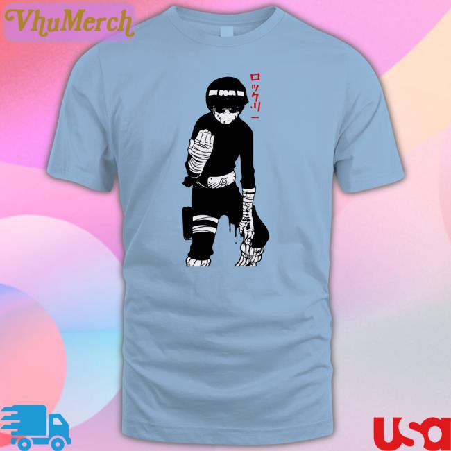 Minimalist Anime Rock Lee Canvas Art Tee