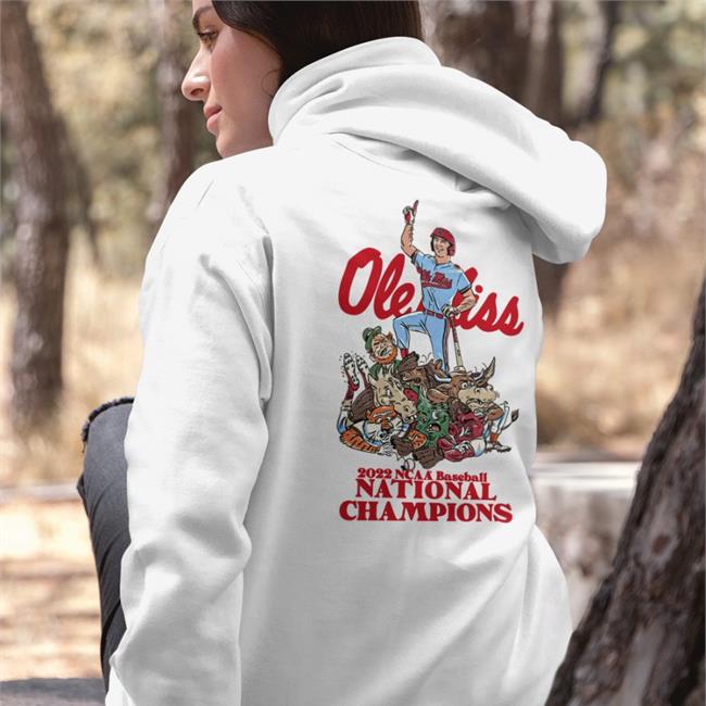Ole Miss Athletics Merch Ole Miss 2022 Ncaa Baseball National Champions Hoodie Olemisssports