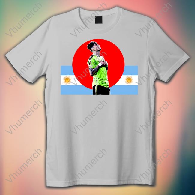 Red Manc Designs Garnacho Argentina Long Sleeve T Shirt