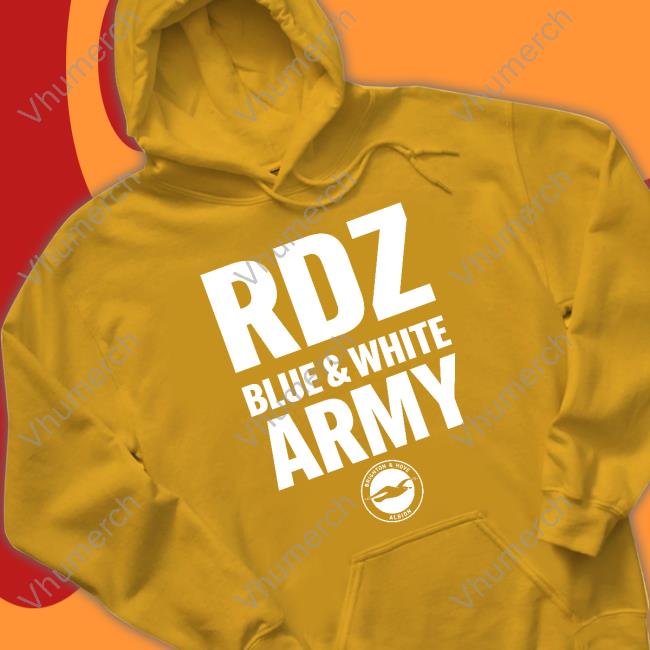 Brighton & Hove Albion Rdz Blue White Army New Shirt