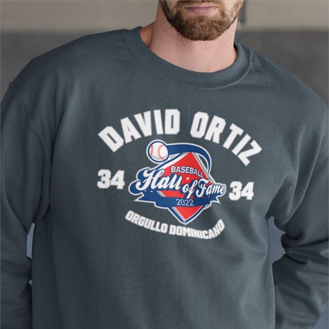 David Ortiz Baseball Hall Of Fame Orgullo Dominicano Hoodie Sweatshirt David Ortiz Baseball Hall Of Fame Orgullo Dominicano Hoodie Sweatshirt