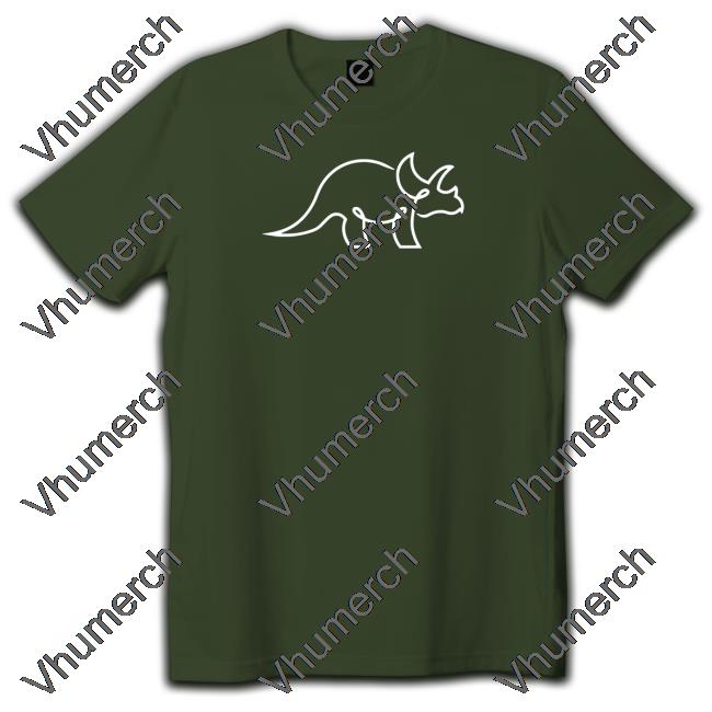 Orange Triceratops Orange Tee Shirt