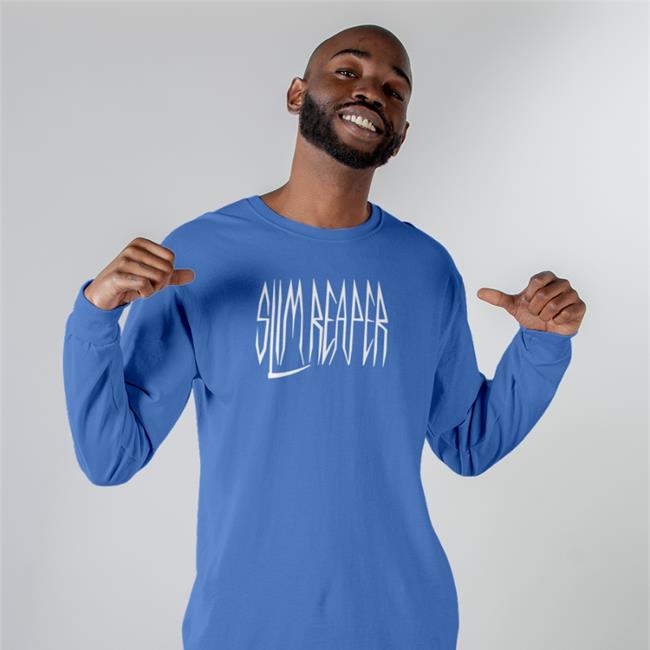 Kevin Durant Slim Reaper Long Sleeve Tee Shirt Nets Kingdom Slim Reaper Tee Shirt Slam