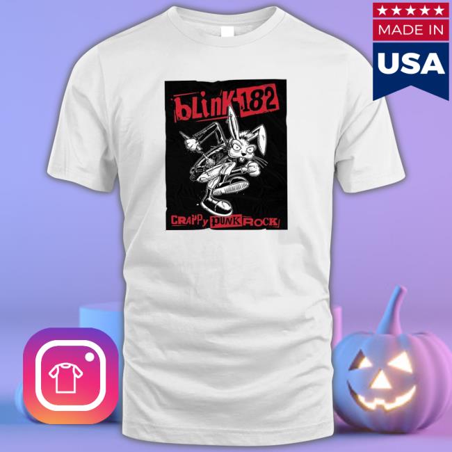 Official Blink-182 Crappy Punk Rock Punk Bunny 2023 shirt, hoodie, tank top, sweater and long sleeve t-shirt