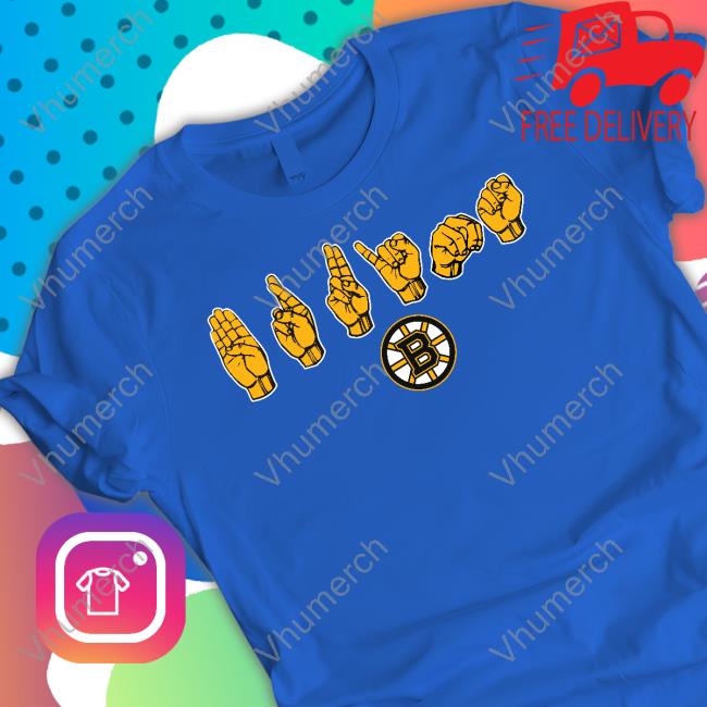 Sign Language Bruins Tee Shirt