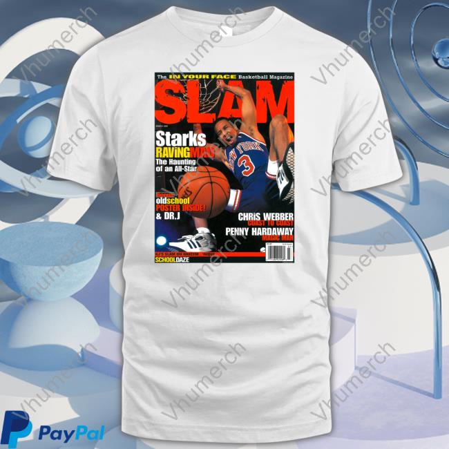 Jalen Brunson Wearing Slam Cover John Starks Shirt