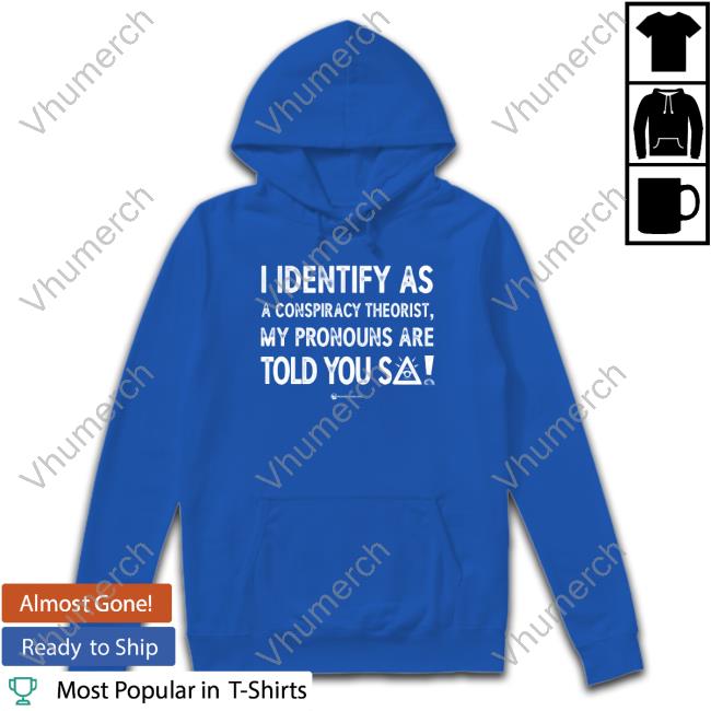 Luke Wearechange I Identify As A Conspiracy Theorist My Pronouns Are Told You So Long Sleeve Tee Luke Rudkowski I Identify As A Conspiracy Theorist My Pronouns Are Told You So T Shirts