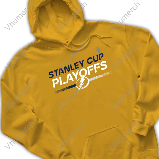 Tampa Bay Lightning Fanatics 2023 Playoffs Locker Room Tech Hoodie Official Tampa Bay Lightning 2023 Stanley Cup Playoffs Shirt